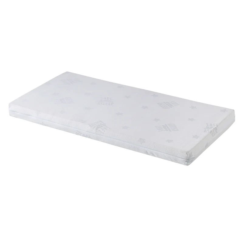 Room Bed 'safe asleep®', 60 x 120 cm, 'Sterne grau', Beistellbett inkl. Ausstattung, weiß lackiert