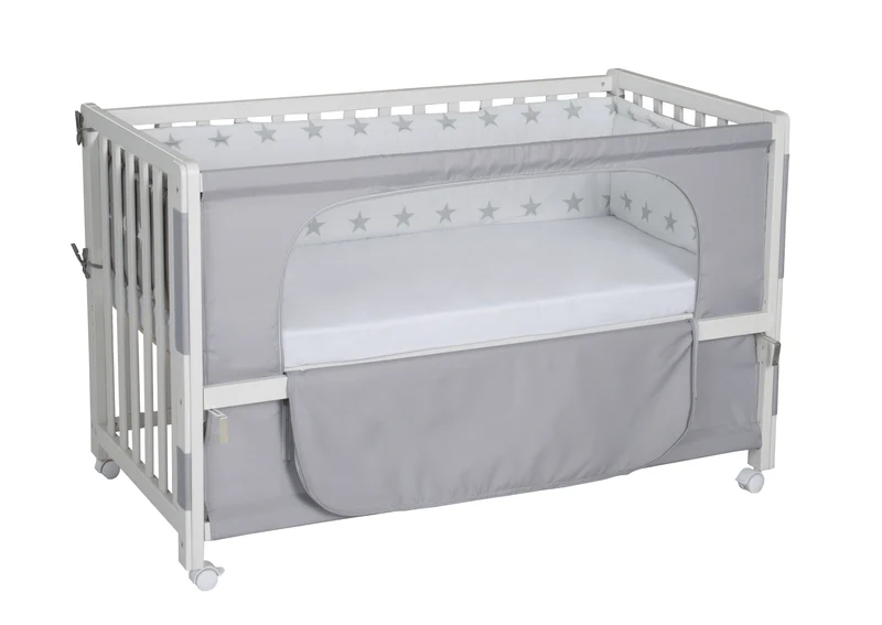 Room Bed 'Little Stars', 60 x 120 cm, Beistellbett zum Elternbett mit kompletter Ausstattung