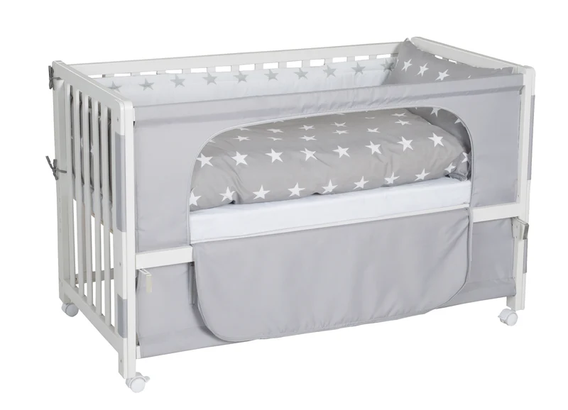 Room Bed 'Little Stars', 60 x 120 cm, Beistellbett zum Elternbett mit kompletter Ausstattung