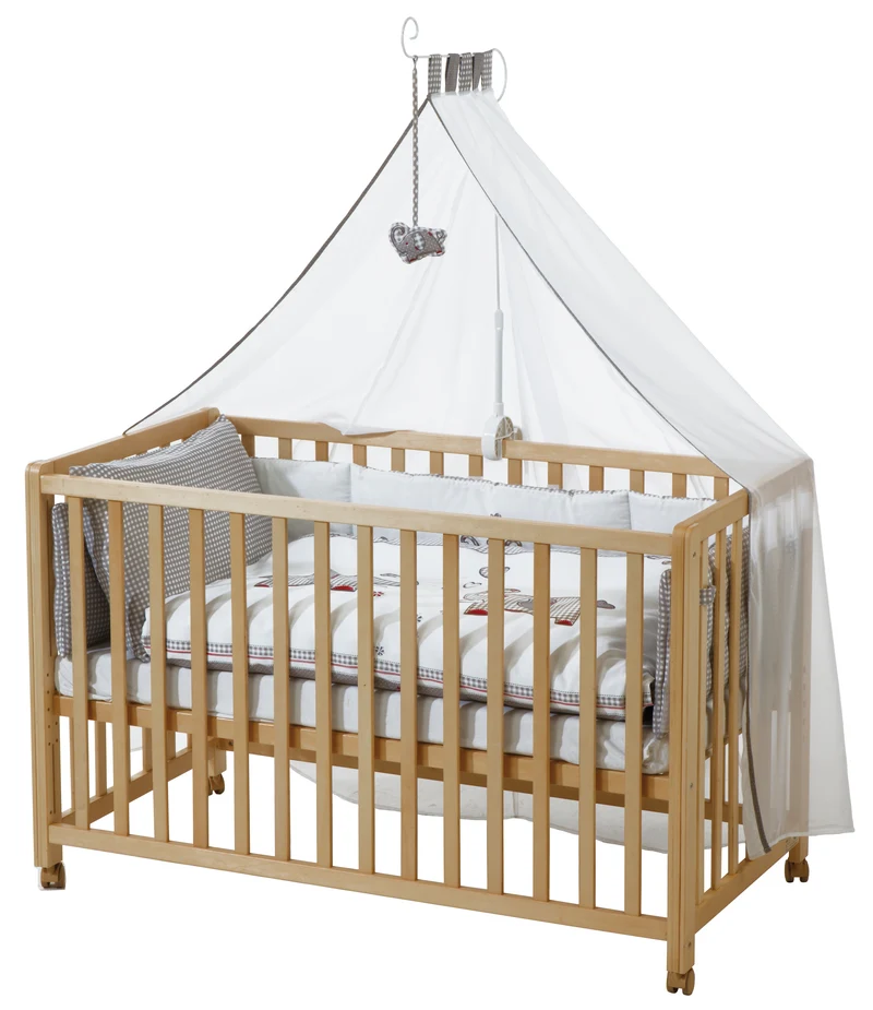 Room Bed 'Jumbo Twins', 60 x 120 cm, Beistellbett zum Elternbett mit kompletter Ausstattung