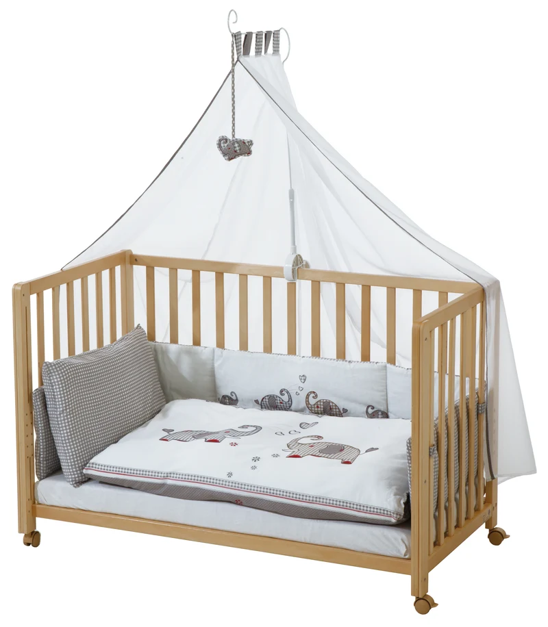 Room Bed 'Jumbo Twins', 60 x 120 cm, Beistellbett zum Elternbett mit kompletter Ausstattung