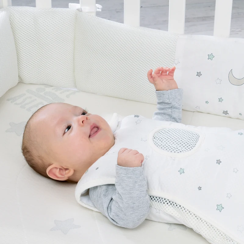 Stubenbett 'safe asleep®' 3 in 1, 'Sternenzauber', Beistellbett weiß, Babybett & Bank, inkl. Zubehör