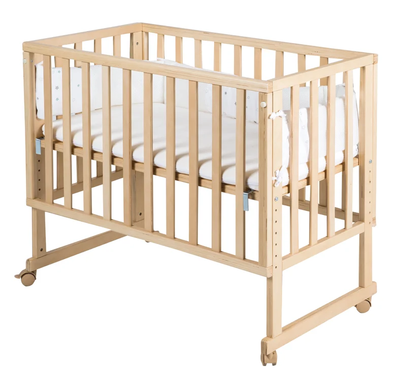 Stubenbett 'safe asleep®' 3 in 1, 'Sternenzauber', Beistellbett, Babybett & Bank, natur, inkl. Zubehör