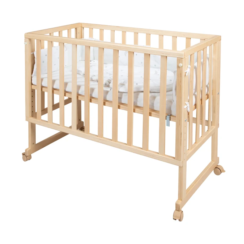Stubenbett 'safe asleep®' 3 in 1, 'Sternenzauber', Beistellbett, Babybett & Bank, natur, inkl. Zubehör