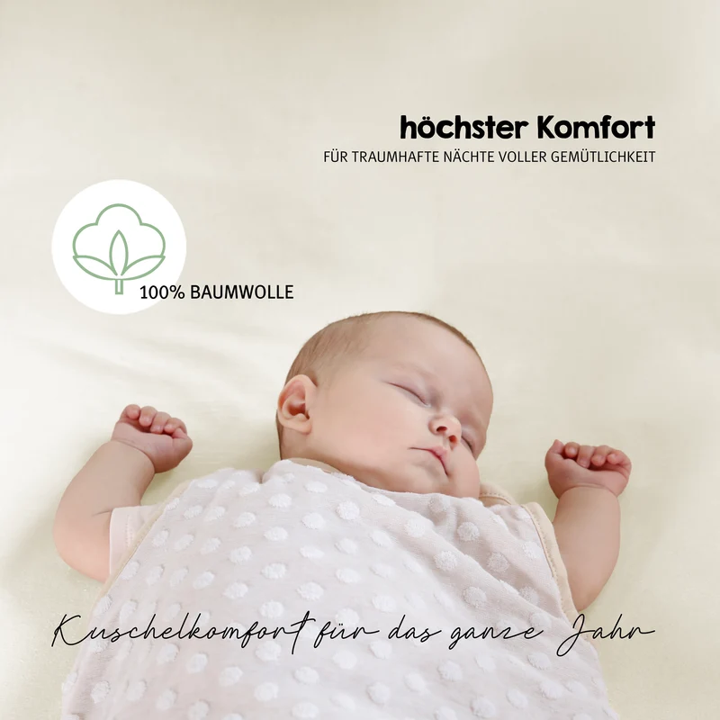 Spannbettlaken 'safe asleep®' - Single Jersey Baumwolle - Zertifiziert - Canadian White