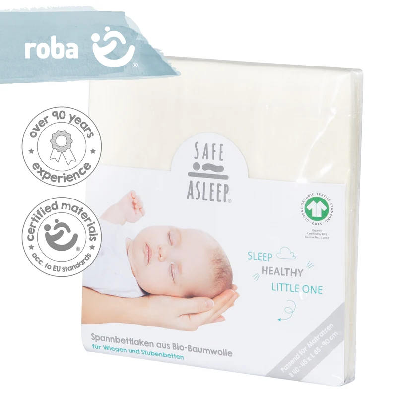 Spannbettlaken 'safe asleep®' - Single Jersey Baumwolle - Zertifiziert - Canadian White