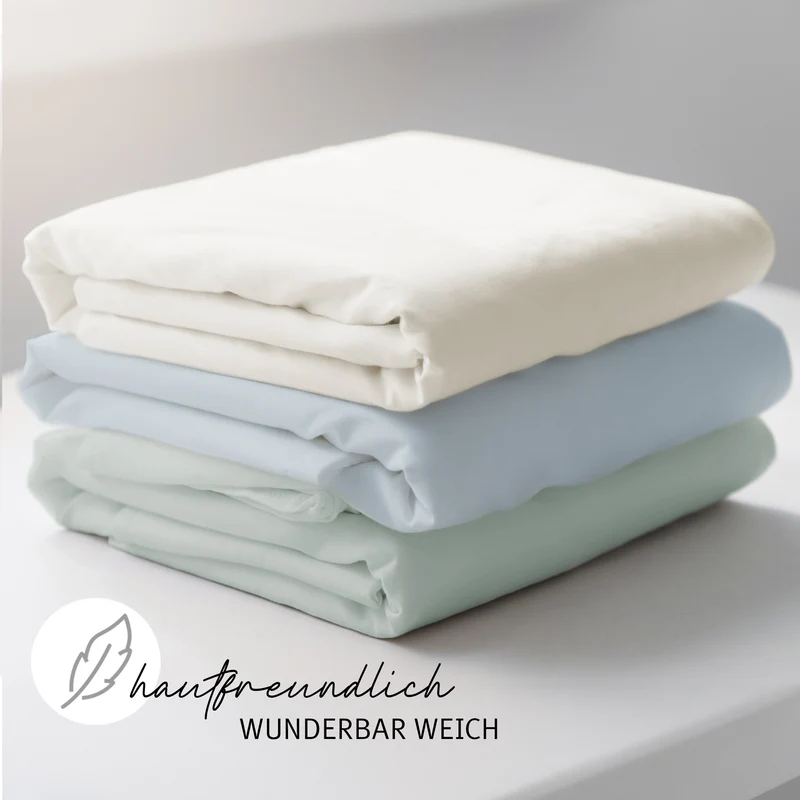 Spannbettlaken 'safe asleep®' - Single Jersey Baumwolle - Zertifiziert - Weiß