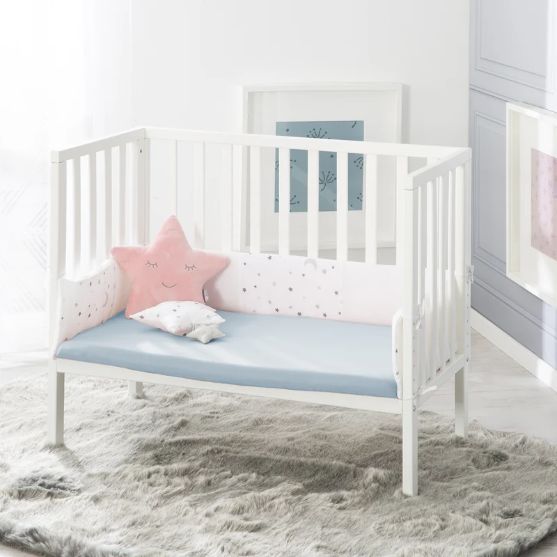 Spannbettlaken 'Lil Planet' - Single Jersey - Bio-Baumwolle - Hellblau