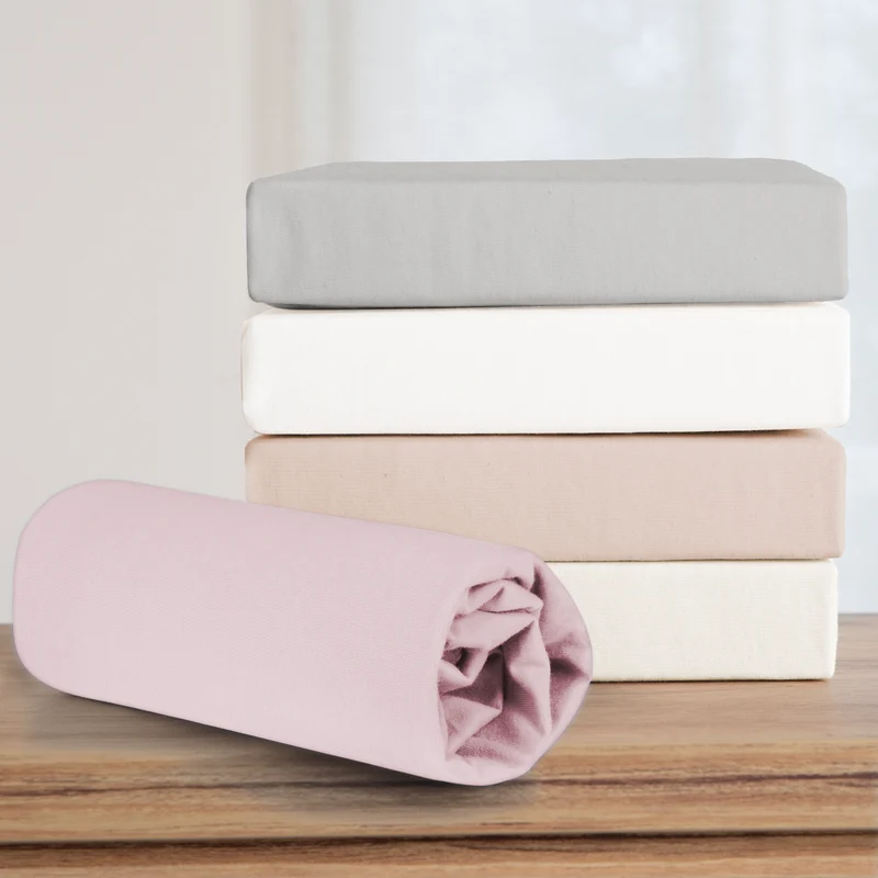 Spannbettlaken 'Lil Planet' - Single Jersey - Bio-Baumwolle - Rosa / Mauve