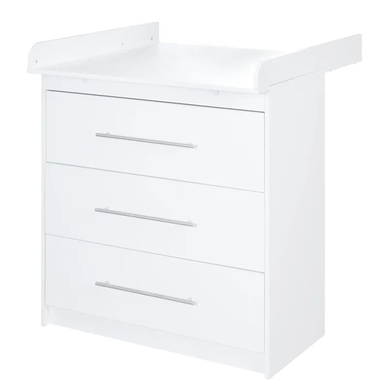 Wickelkommode 'Maren' mit abnehmbarem Aufsatz, schmal, 3 Schubladen, Wickelhöhe 90,5 cm