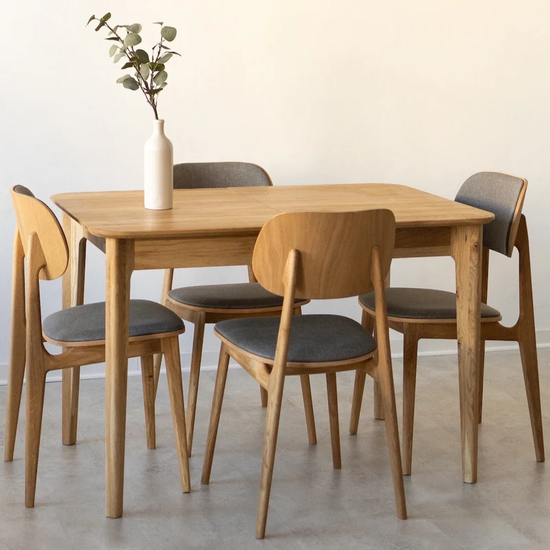 Table à manger extensible en bois massif de chêne France - NordicStory