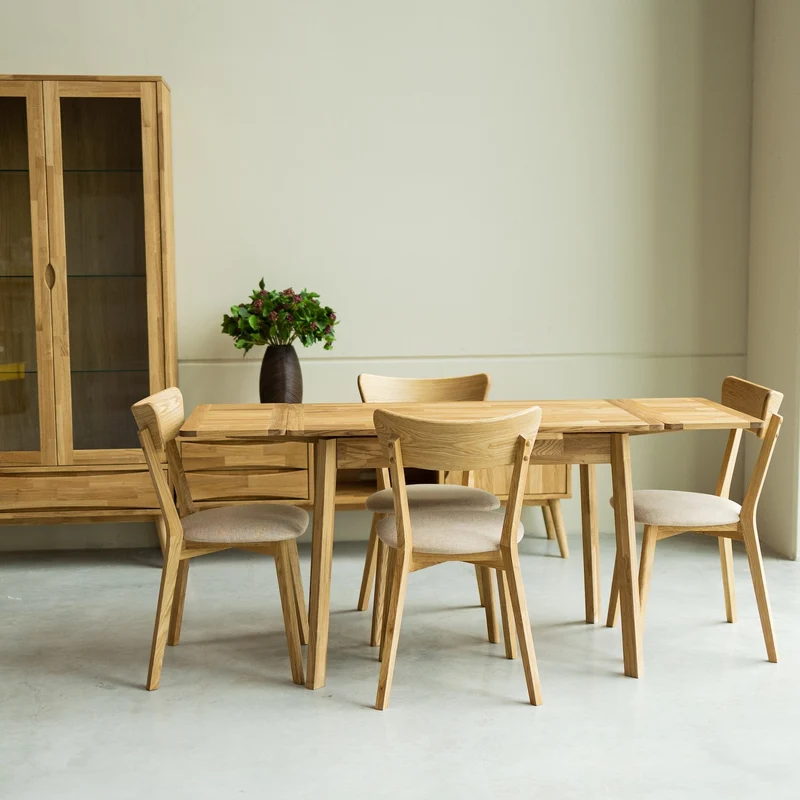 Table à manger extensible en chêne massif Mini 1 - NordicStory