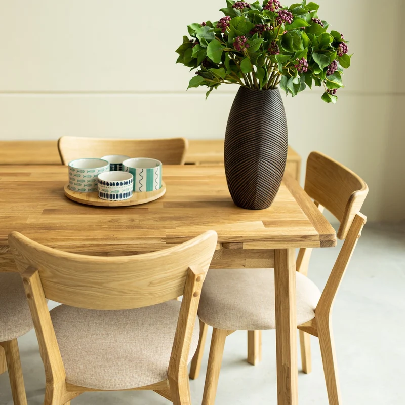 Table à manger extensible en chêne massif Mini 1 - NordicStory