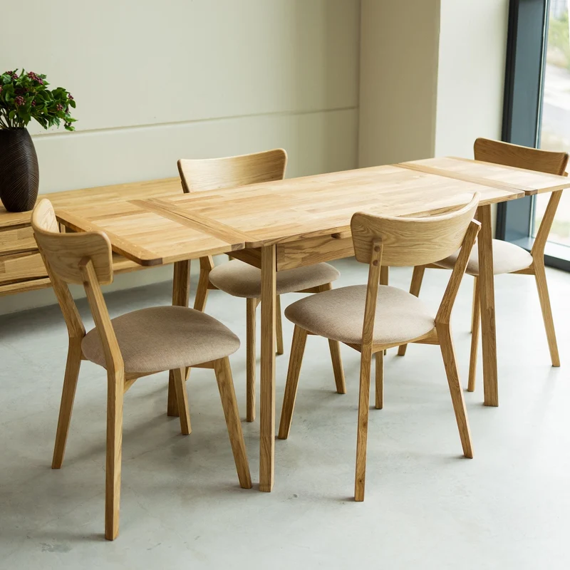 Table à manger extensible en chêne massif Mini 1 - NordicStory