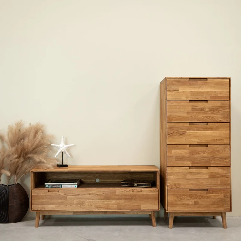 Chiffonnier en bois massif de chêne Escandi 6 - NordicStory