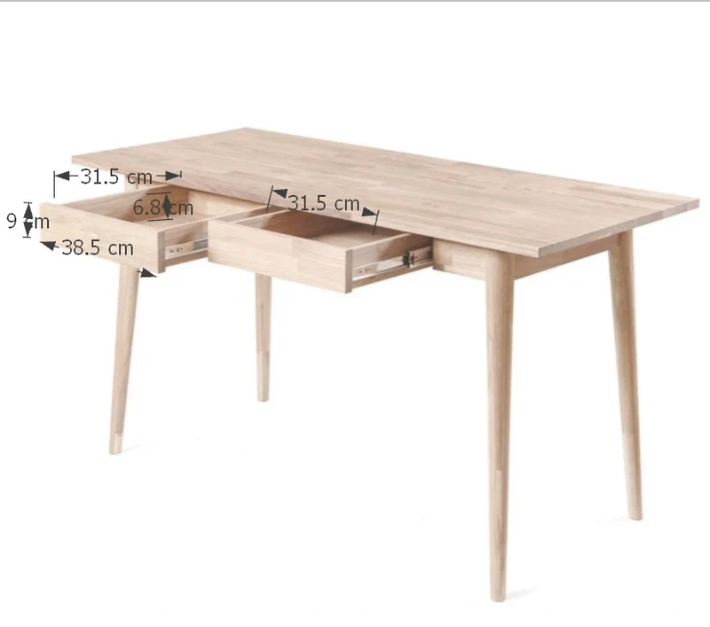 Bureau en bois massif de chêne Escandi 1 - NordicStory