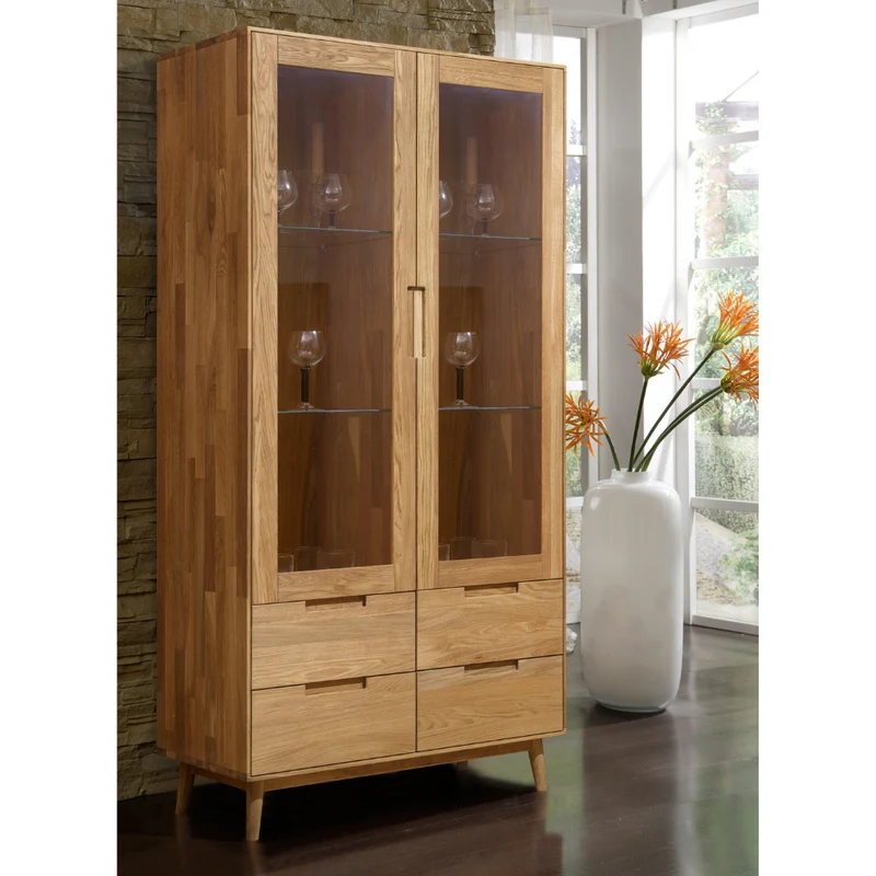 Vitrine en bois massif de chêne Escandi 2 - NordicStory
