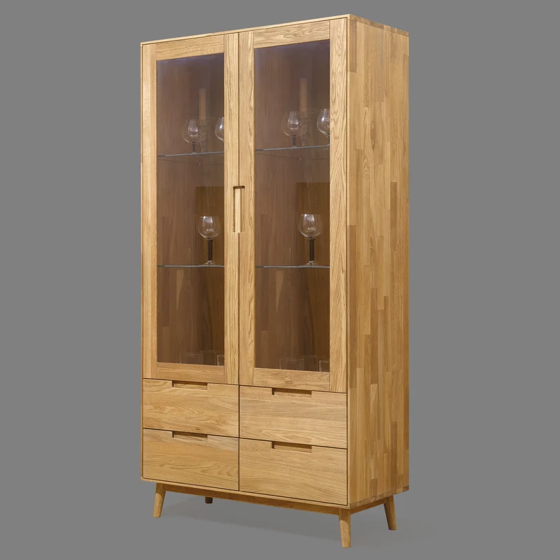 Vitrine en bois massif de chêne Escandi 2 - NordicStory