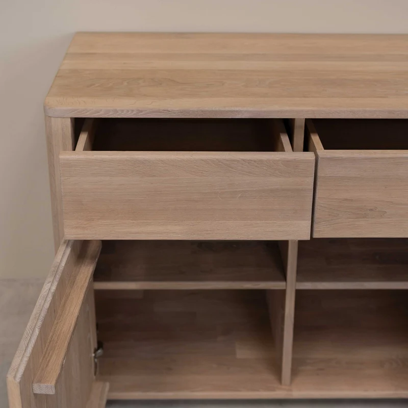 Buffet commode en bois massif de chêne Elsa 2 - NordicStory