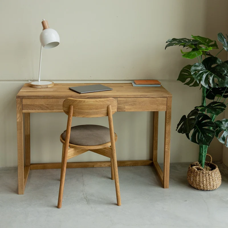 Bureau console en bois massif de chêne Danemark - NordicStory