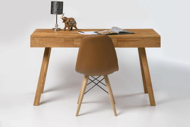 Bureau console en bois massif de chêne Einstein I - NordicStory