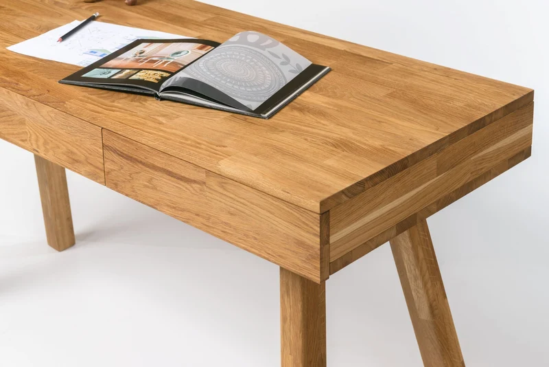 Bureau console en bois massif de chêne Einstein I - NordicStory