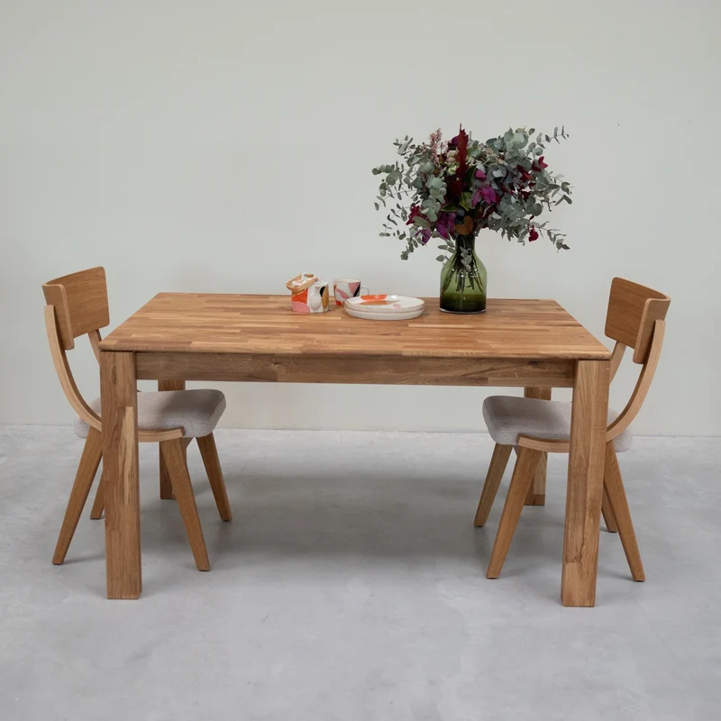 Table à manger en bois massif de chêne Mauritz 4 - NordicStory