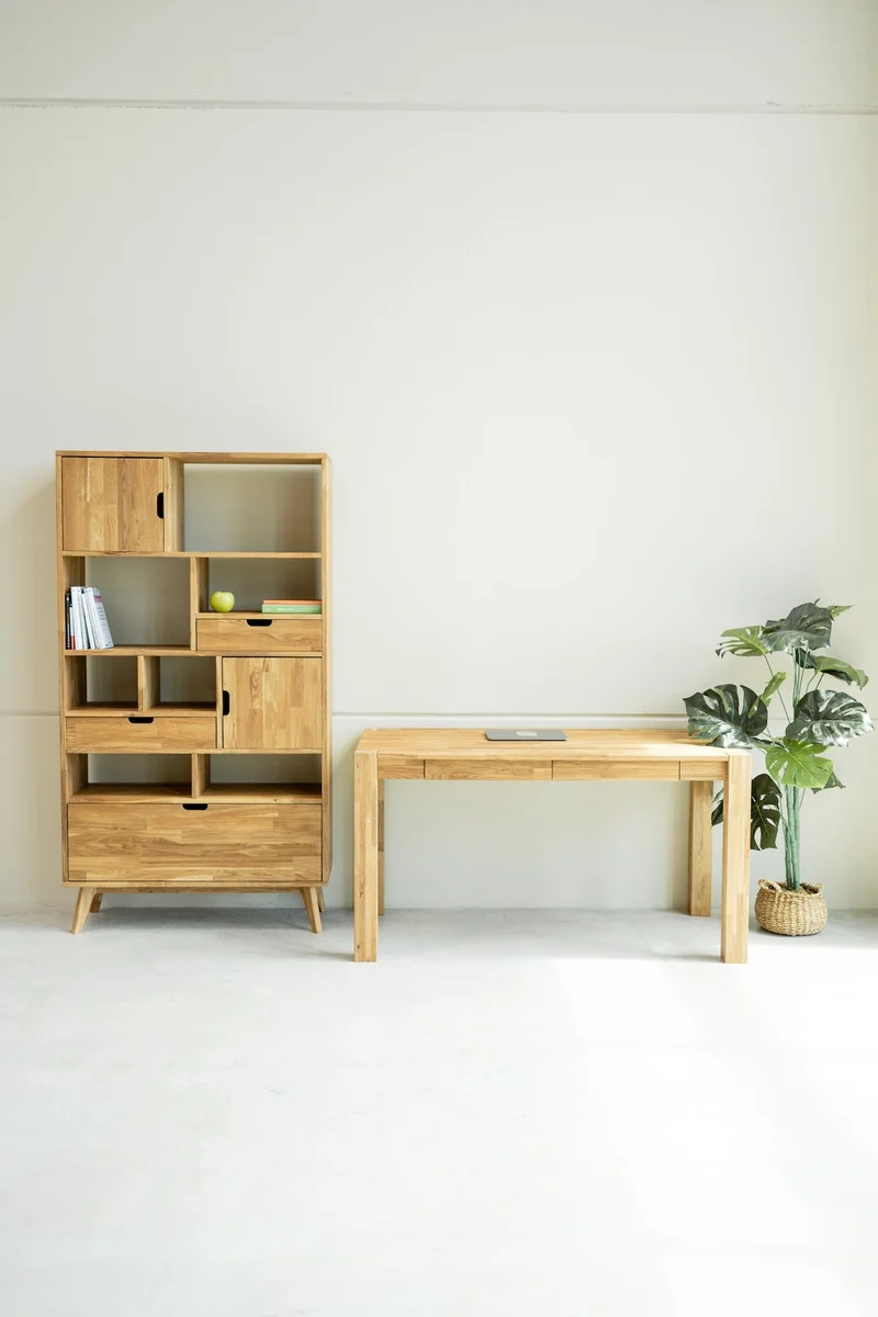Bureau console en bois massif de chêne Royal - NordicStory