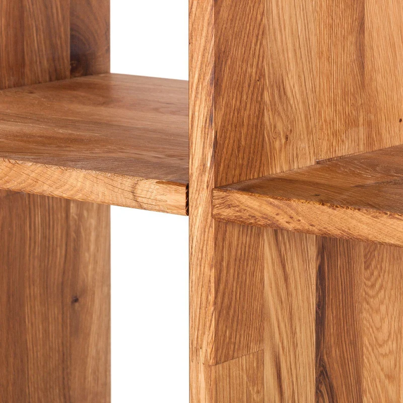 Etagère bibliothèque en bois massif de chêne Régal 5x5 - NordicStory