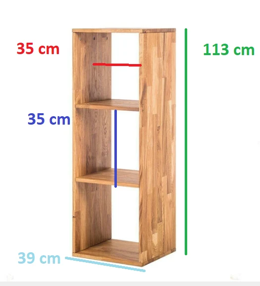Etagère bibliothèque en bois massif de chêne Régal 3 - NordicStory