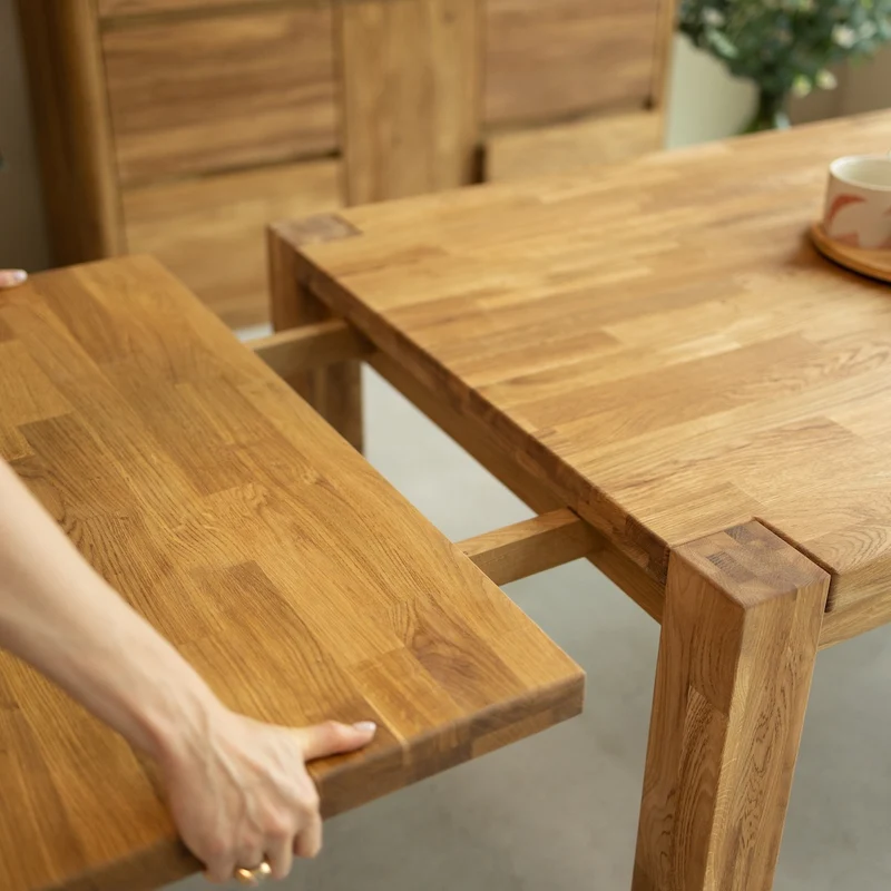 Table à manger extensible en chêne massif Mauritz 1 - NordicStory