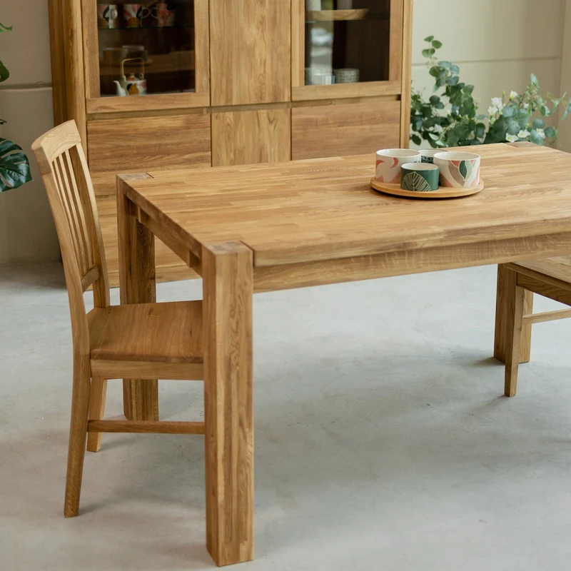 Table à manger extensible en chêne massif Mauritz 1 - NordicStory