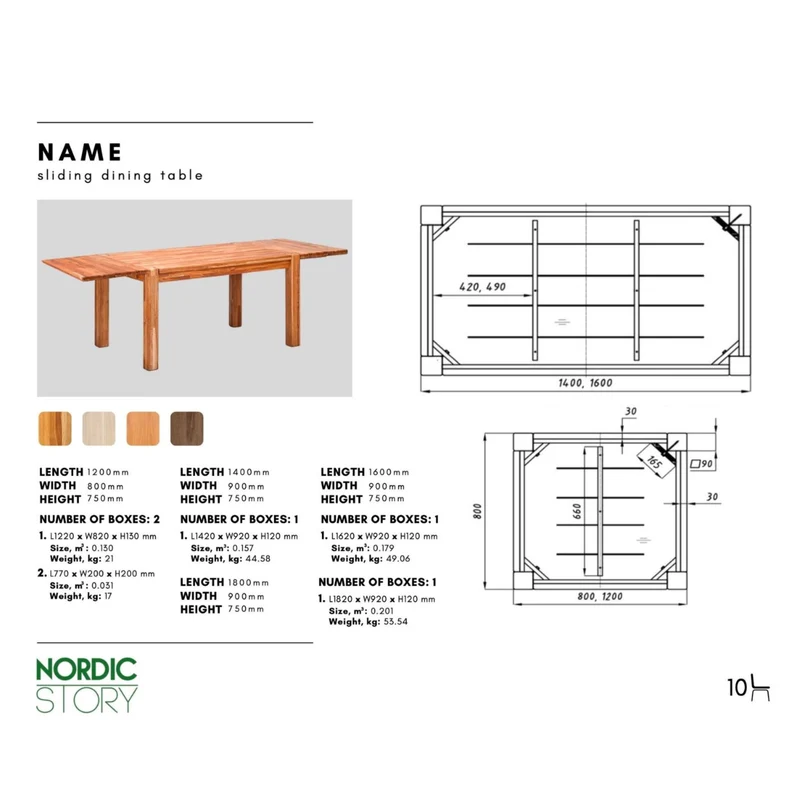 Table à manger extensible en chêne massif Mauritz 1 - NordicStory