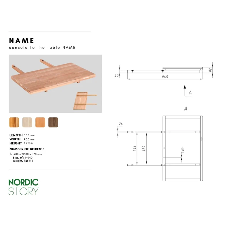 Table à manger extensible en chêne massif Mauritz 1 - NordicStory