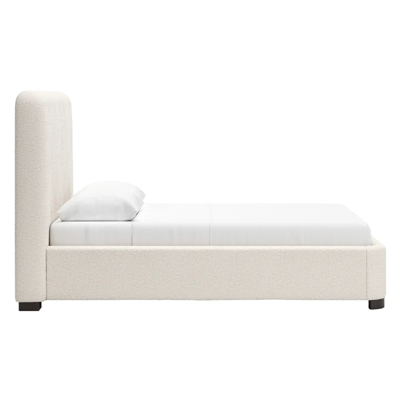 Lit complet rembourré en tissu Next-Gen Nuvella beige pâle Grand / Très grand - Brintstreet