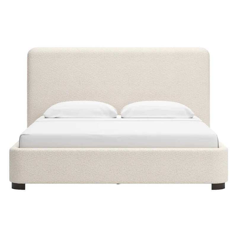 Lit complet rembourré en tissu Next-Gen Nuvella beige pâle Grand / Très grand - Brintstreet