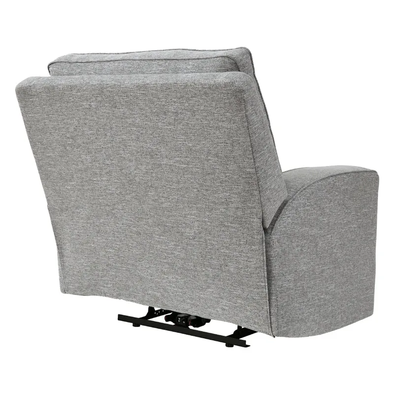 Fauteuil inclinable motorisé zéro gravité en tissu Nuvella gris pâle - Biscoe