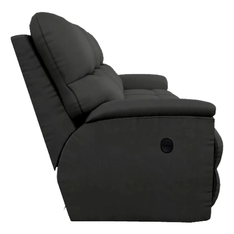 Sofa inclinable aspect cuir noir - Trouper