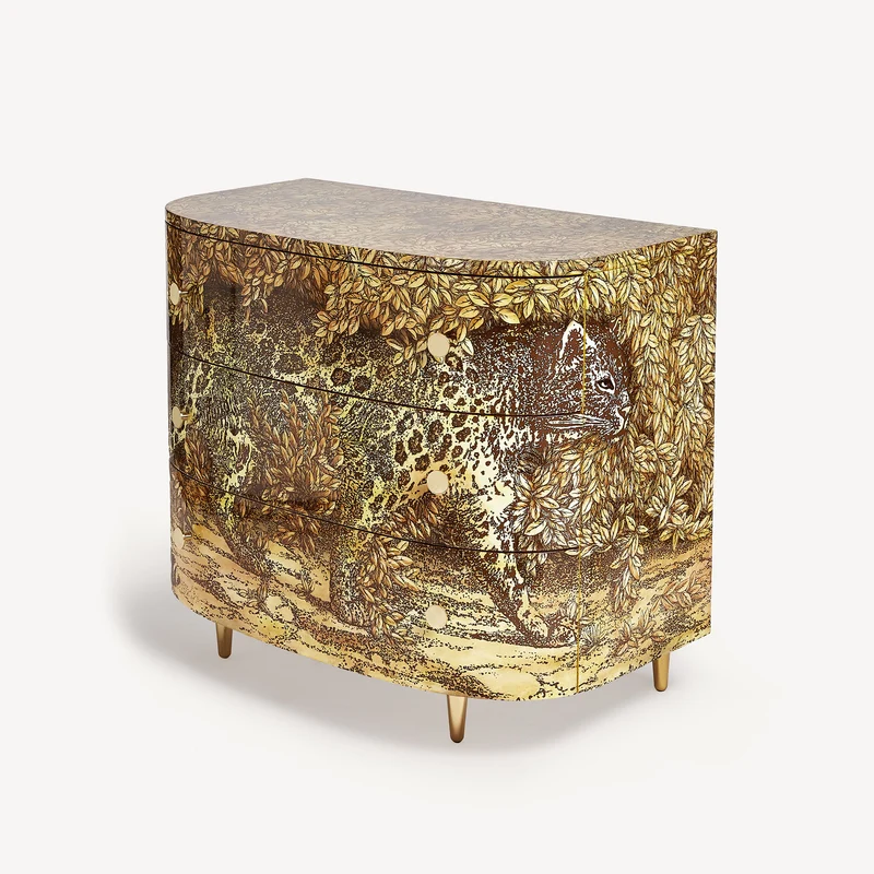 Curved chest of drawers Leopardo