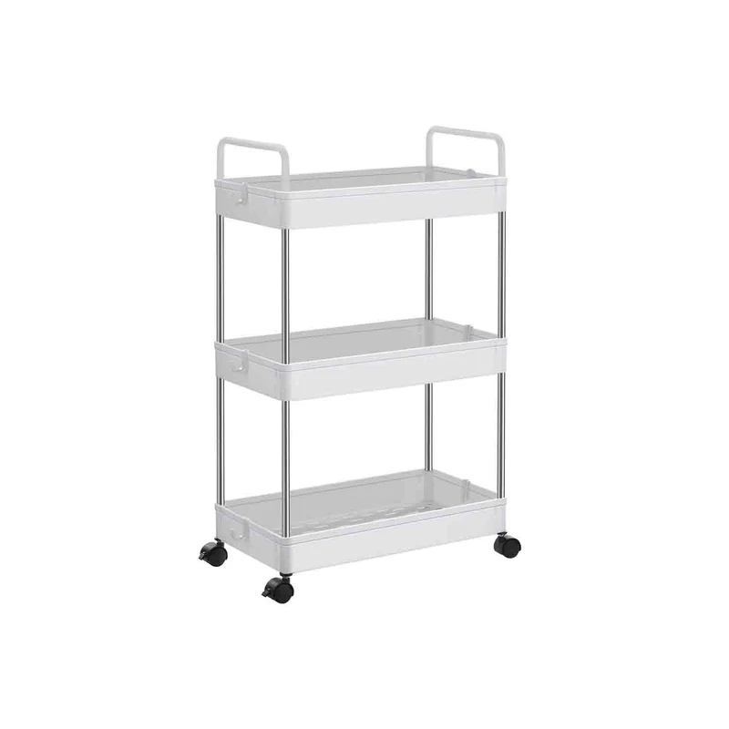 Carrito Auxiliar con Ruedas de 3 Niveles 40 x 22 x 67 cm