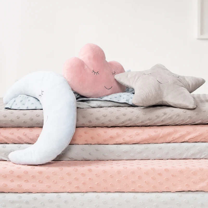 Nackenkissen in Mond-Form 'roba Style' - Flauschiges Dekokissen - Silbergrau