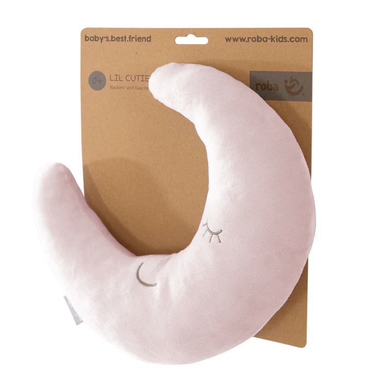 Nackenkissen in Mond-Form 'roba Style' - Weiches Dekokissen - Rosa / Mauve