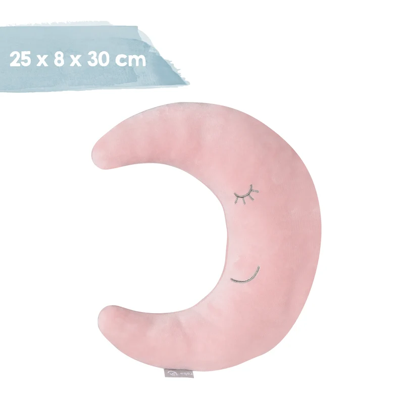Nackenkissen in Mond-Form 'roba Style' - Weiches Dekokissen - Rosa / Mauve
