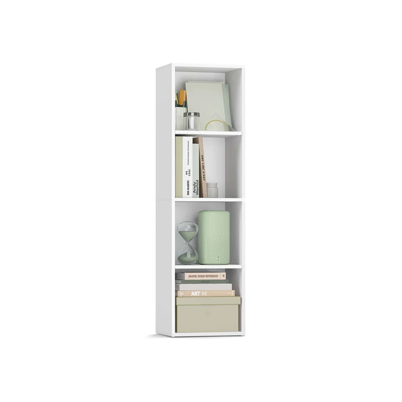 Librería estantería abierta de varios niveles para sala estudio comedor