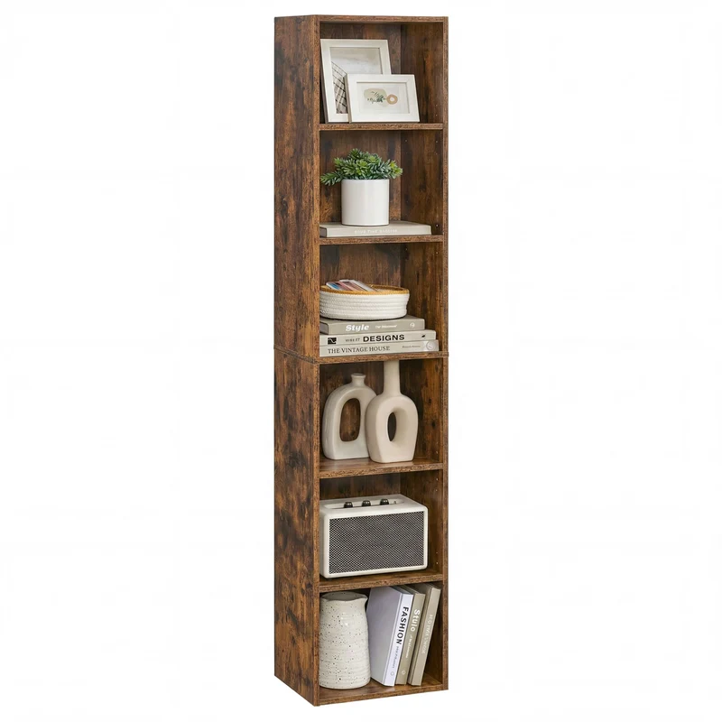 Librería estantería abierta de varios niveles para sala estudio comedor