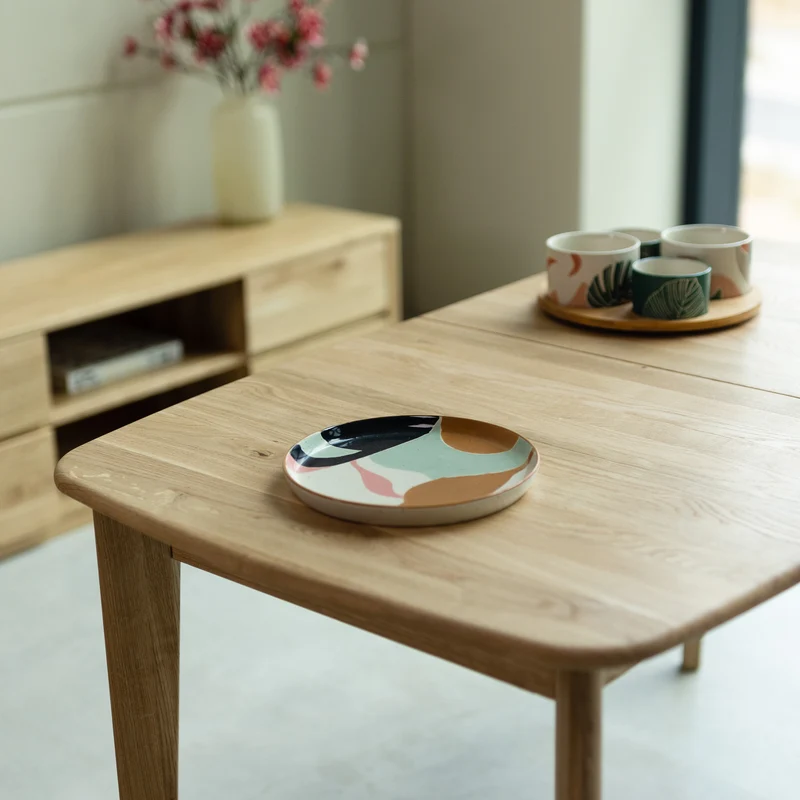 Table à manger extensible en bois massif de chêne Monty - NordicStory