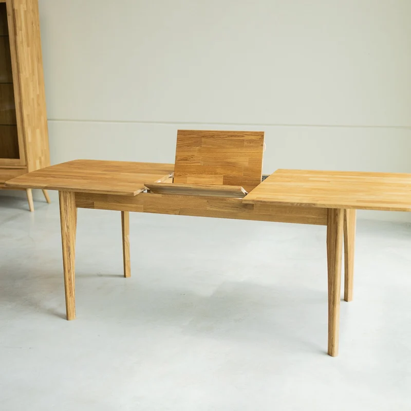 Table à manger extensible en bois massif de chêne Monty - NordicStory