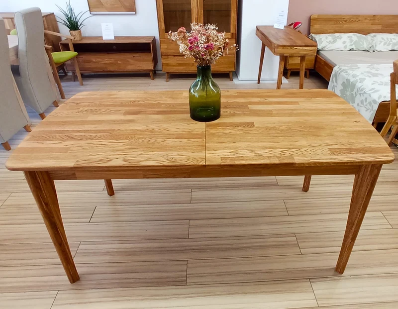 Table à manger extensible en bois massif de chêne Monty - NordicStory