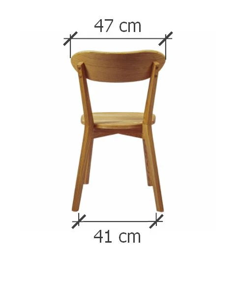 Chaise de salle à manger en bois massif de chêne Isku – Lot de 2 ou 4 chaises - NordicStory