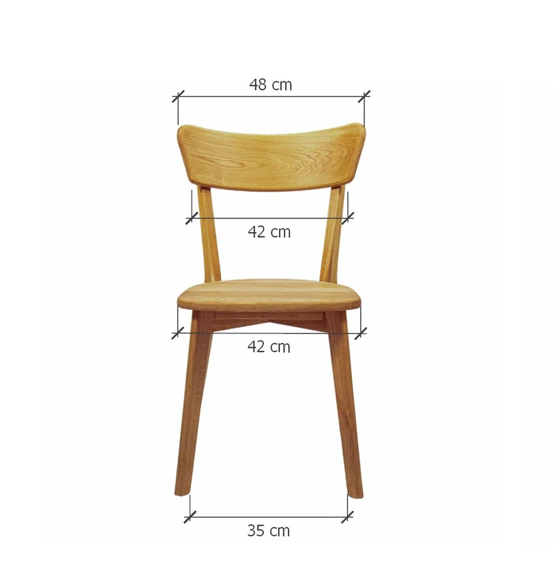 Chaise de salle à manger en bois massif de chêne Diana – Lot de 2 ou 4 chaises - NordicStory